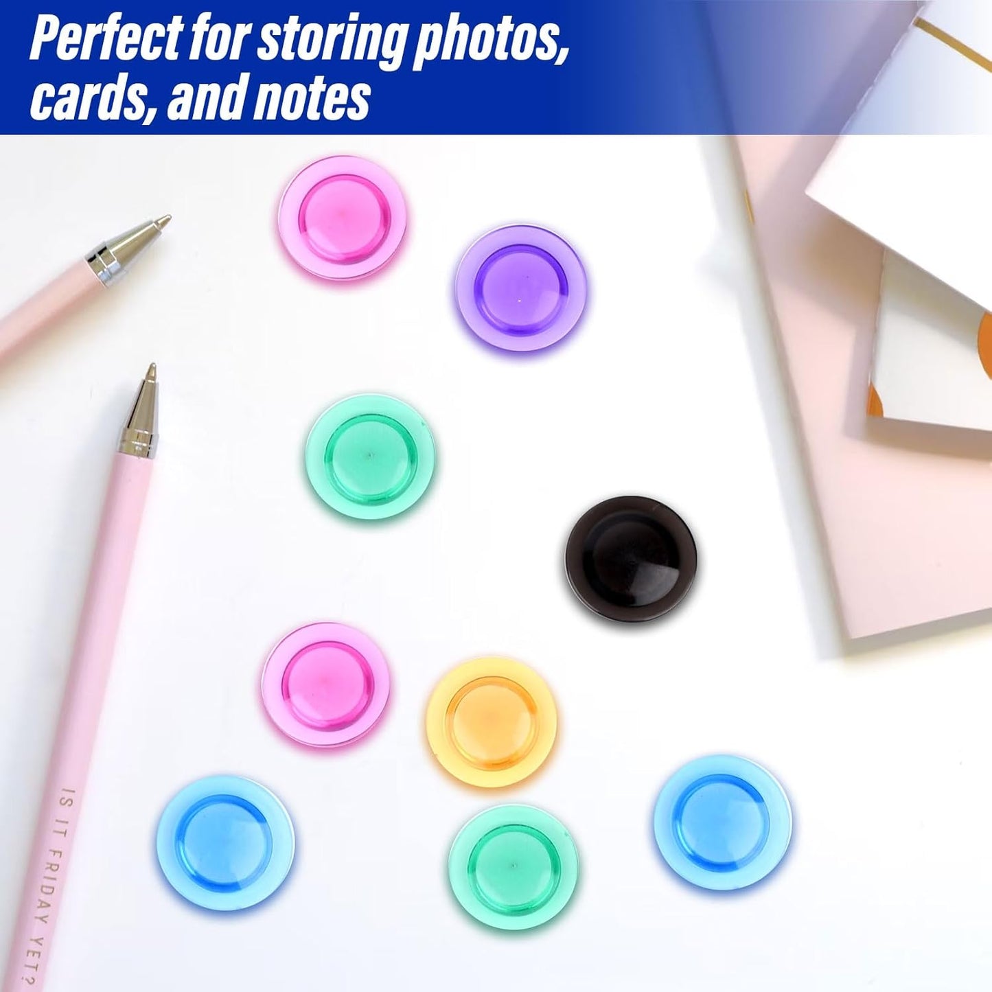 84 Pack Fridge Magnets,30MM Refrigerator Magnet, 7 Colors Colorful Locker Magnets, Strong Small Magnet for Whiteboard, Map, Kitchen, Office