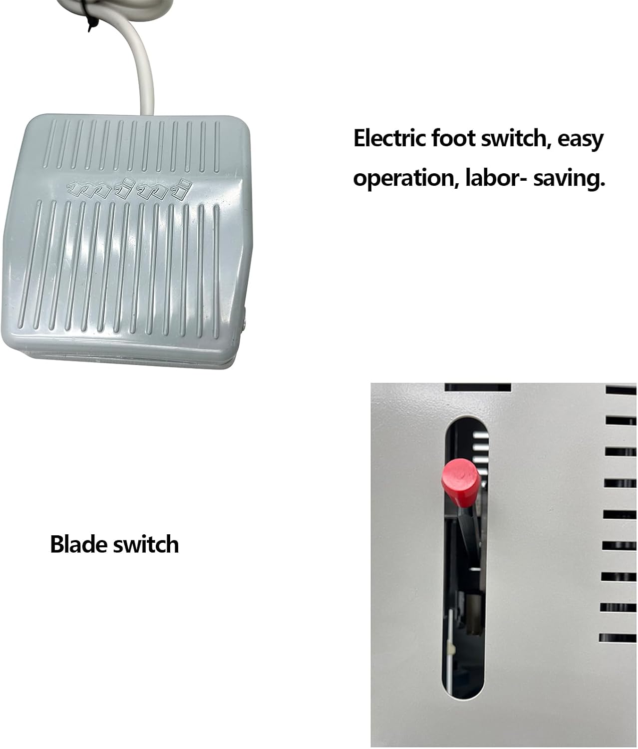 Electric Corner Round Cutting Machine with Foot Switch Electric Corner Rounder with R3 R4 R5 R6 R8 R9 R10 Seven Kinds of Knives for Name Card Notebook PVC 110V 180W