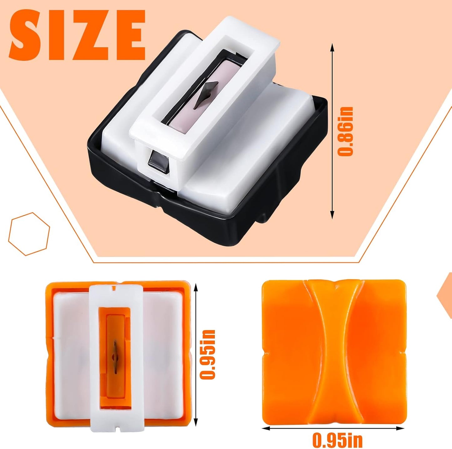 Mudder 10 Pieces Paper Cutter Replacement Blade Cutting Replacement Blades Refill for A4 Black and White Paper Trimmer(Black, Orange)