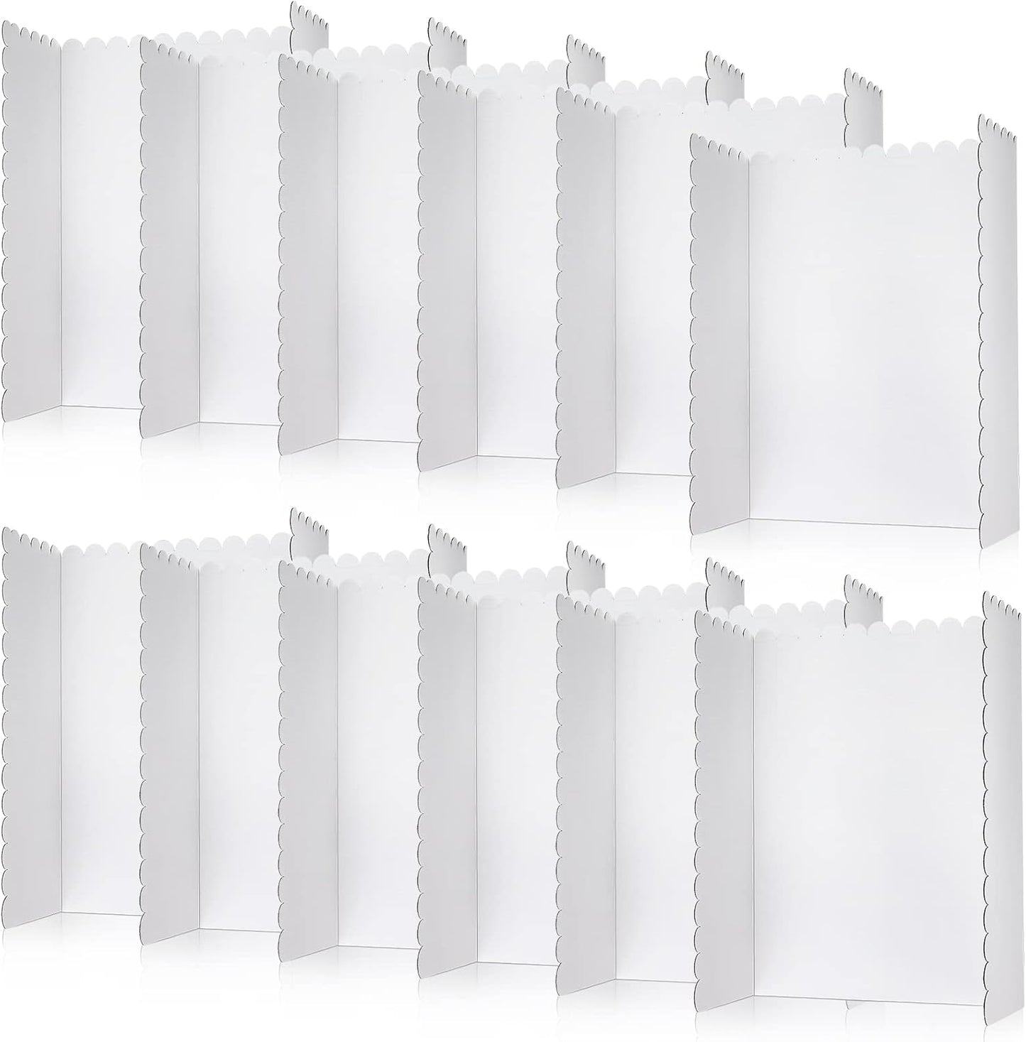 12 Pcs 24 x 36 Inch Trifold Poster Display Boards White for Science Fair Presentation Projects Photo Exhibition Display Tri fold Board Foldable Paperboard for School Supplies Bulk Business