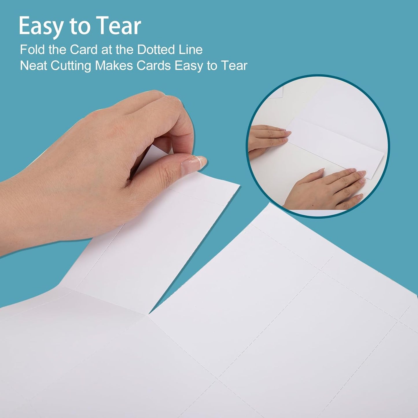 300 PCS Printable Business Card Thick Business Cards, 3.5" x 2" Blank Business Card Paper Compatible with Laser & Inkjet Printer, Double-sided Printing, Matte White Paper, 10 Cards/Sheet