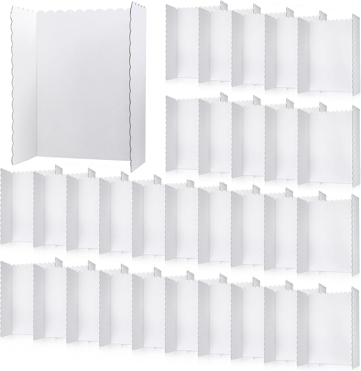 36 Pcs 24 x 36 Inch Trifold Poster Display Boards White for Science Fair Presentation Projects Photo Exhibition Display Tri fold Board Foldable Paperboard for School Supplies Bulk Business