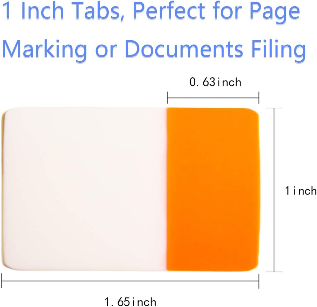 KICNIC File Index Tabs 1 Inch Sticky Flags 960 Pcs, Colored Page Markers Self Adhesive, Repositionable Note Tabs for Documents, Books, Paper, Notebooks, Filing and Folders [24 Sets, 10 Colors]
