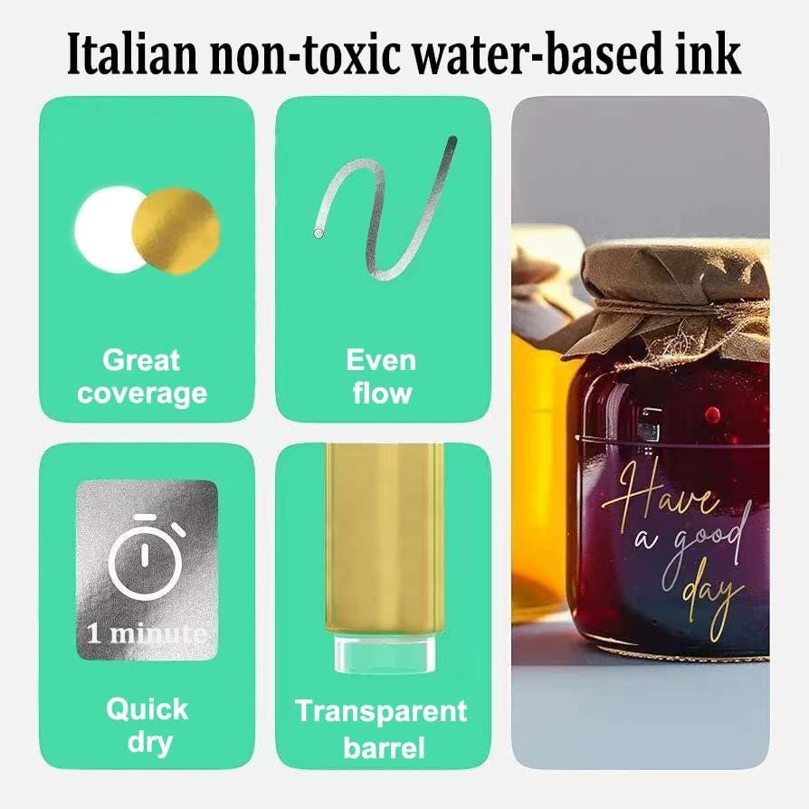 Acrylic Paint Pens, 12 Pack 0.7mm Permanent Painting Markers DIY Craft for Rock Ceramic Glass Wood Plastic Canvas Fabric Mug, Quick Dry, High Volume Ink (Extra Fine-12PCS(3B3W3G3S))