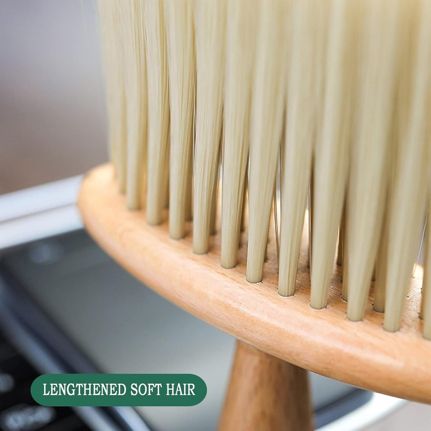 High Density Ultra Soft Detail Brush Kit - Automotive Interior Cleaning Tool with Soft Hair, Wooden Handle, Deep Cleaning for Keyboards, Laptop, Sofa and Dusting (B-1PC)