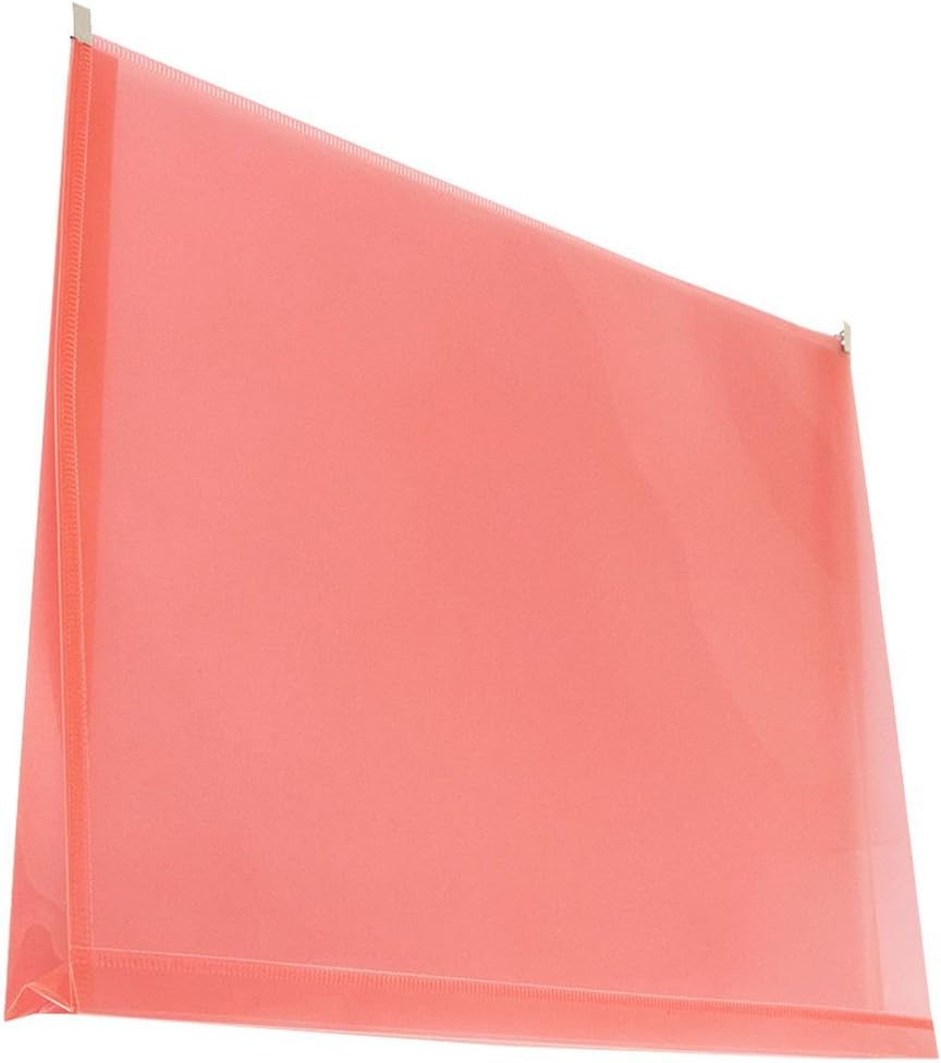 JAM PAPER Plastic Envelopes with Zip Closure - Letter Booklet - 9 3/4 x 13 - Red - 12/Pack