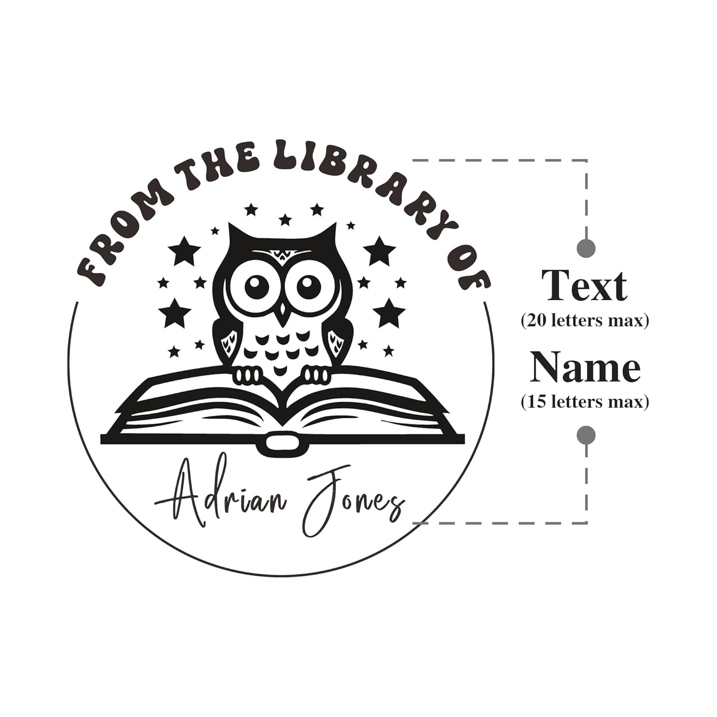 Book Embosser Custom Embosser Stamp with Your Name or Design Personalized Library Embosser Stamp Customized Books Business Cards Paper Documents Notebooks etc. (19)