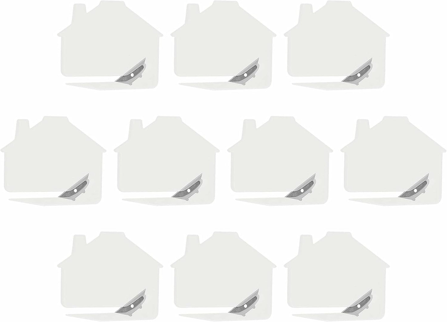 House Letter Openers Set of 10, Bulk Pack - Perfect for Home or Office - White