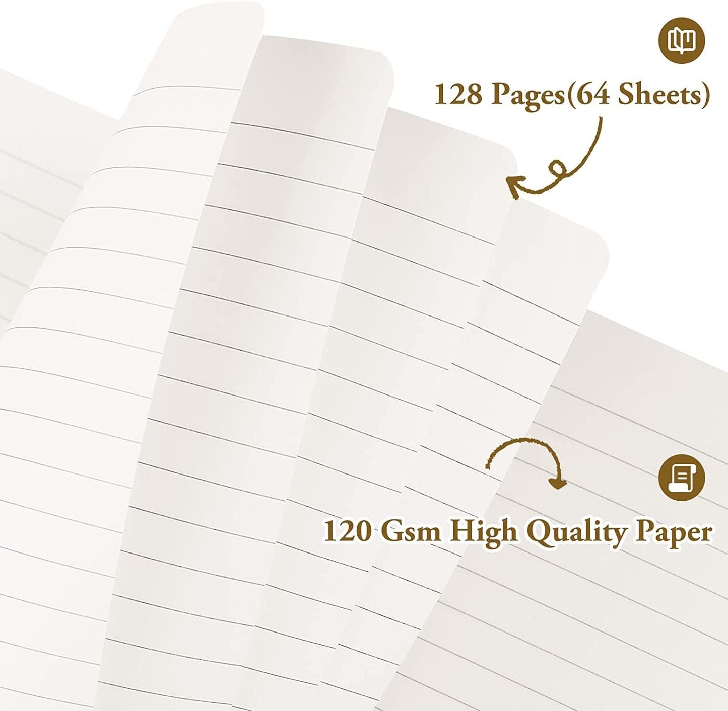 Huhuhero Notebooks Journal, Ruled Notebook, Premium Thick Paper Lined Journal, Black Hardcover Notebook for Office Home School Business Writing Note Taking Journaling, 5"×8.25" (5, Teal)