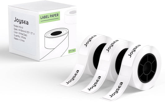 Joysea Thermal Label Maker Tape, for Home Office Organization,Multipurpose Self-Adhesive Labeling Tape, Fits Label Makers Without RFID, 14x40mm, 160 Labels/Roll, 3 Roll