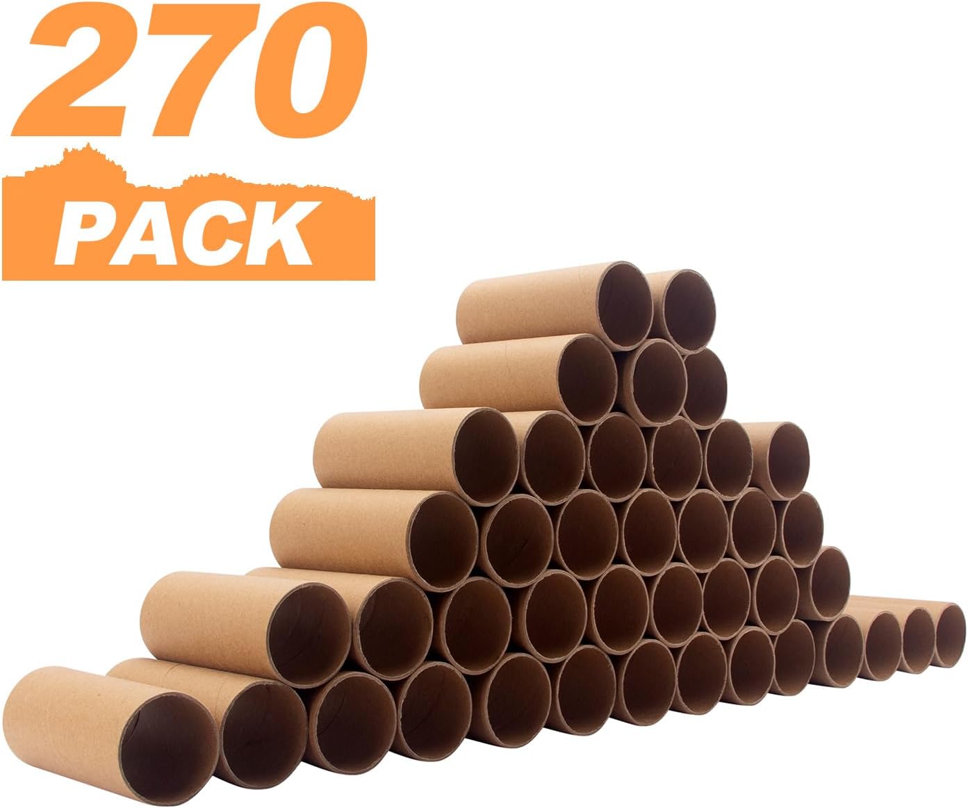 270 Pack Craft Rolls, Round Cardboard Tubes for Crafts, Paper Rolls for Classroom,Craft Tubes,Paper Tube for DIY Art- 1.57"x3.9"x54, 1.65"x3.9"x54, 1.51"x54, 1.42"x54,1.34"x54