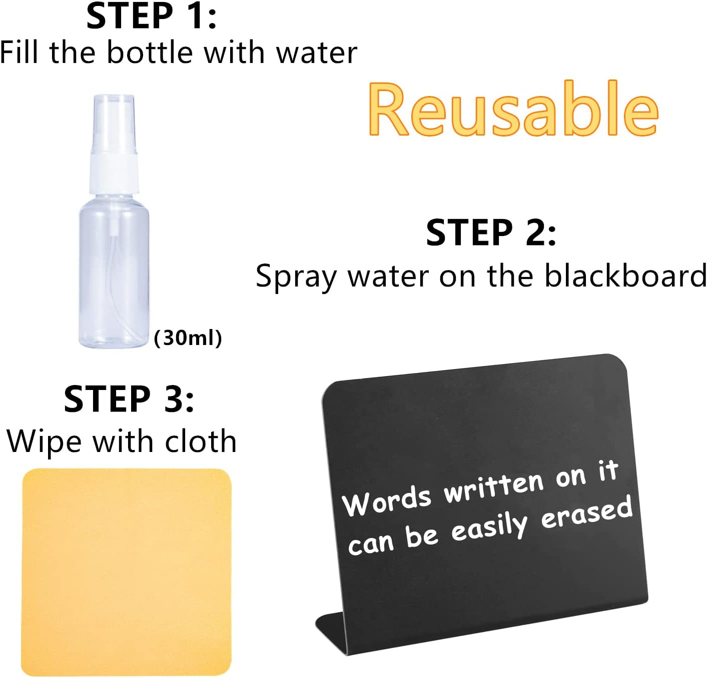 20PCS Tabletop Chalkboard Labels, Mini Chalkboard Signs for Food, Food Labels for Party Buffet, Easy to Write and Wipe Out, Reusable and Reserved Table Cents for Weddings, Birthday, Bakery and Retail