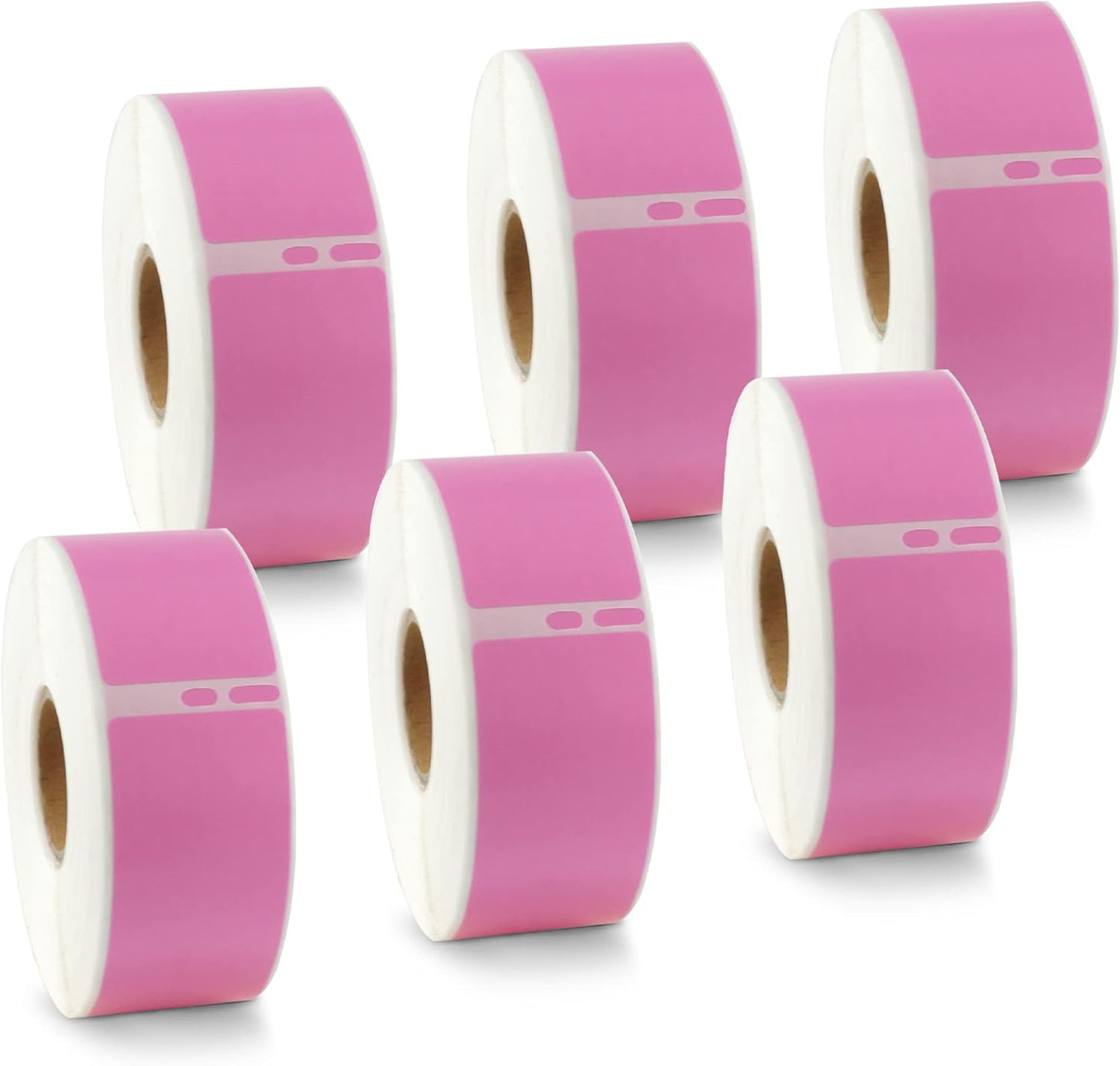 BETCKEY - Compatible DYMO 30252 (1-1/8" x 3-1/2") Address & Barcode Replacement Labels - Compatible with Rollo, DYMO Labelwriter 450, 4XL & Zebra Desktop Printers[6 Rolls/2100 Labels, Pink]