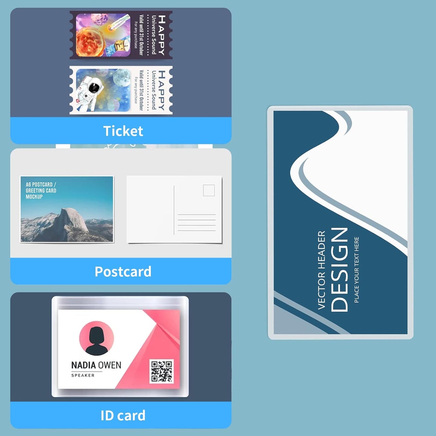 200 Pack 5mil 4“x6" Thermal Laminating Pouches Badge Laminate Pouches Clear Laminated Luggage Tags Printable Laminator Pouches for Business Permits Cards (200, 4"x6"-5mil)