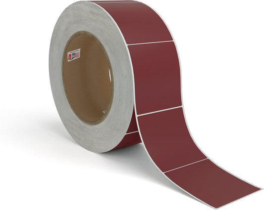 Kenco Color Coding 3 X 5 Rectangle Labels, Inventory Control Stickers 500 Labels Per Roll, Made in The USA (Burgundy)