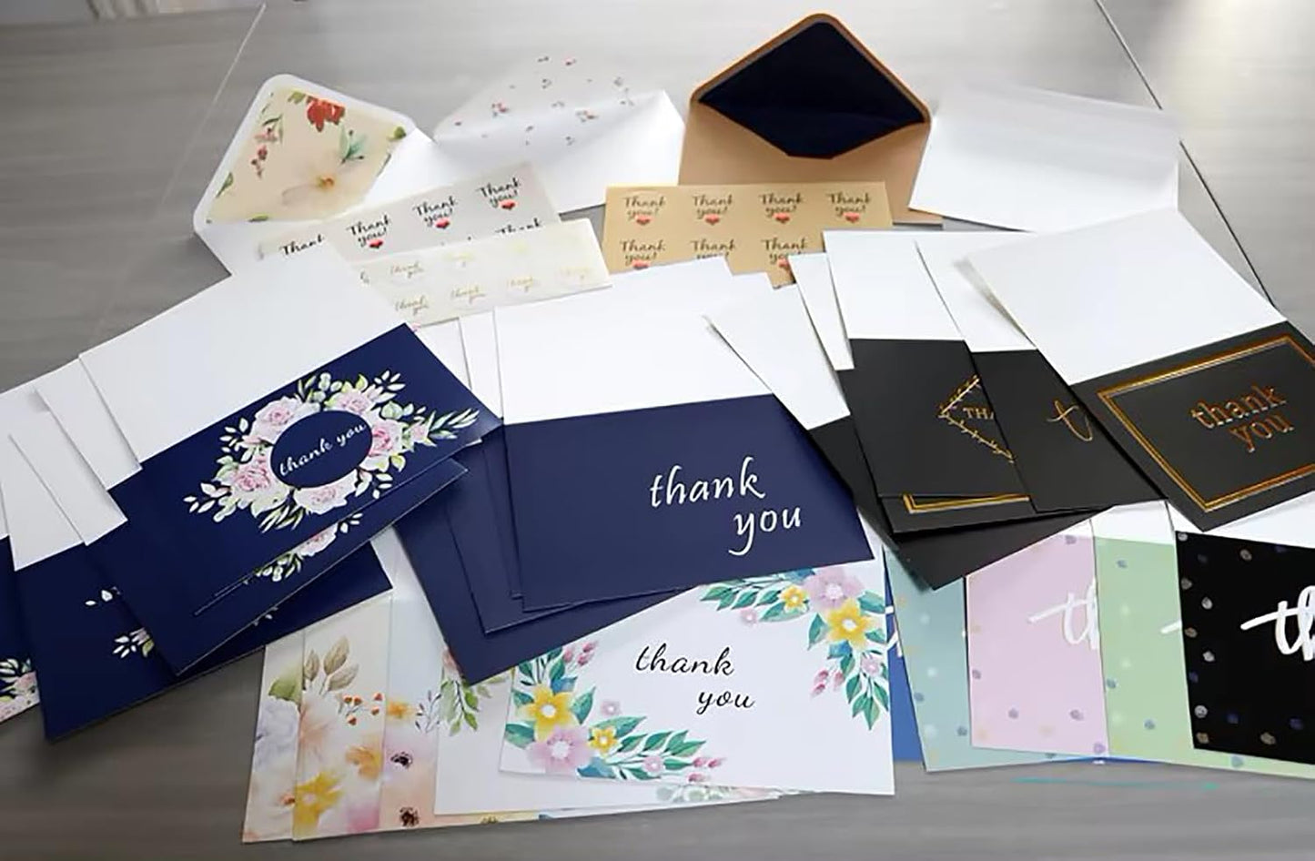 100pcs custom business cards thank you cards with logo picture 300gsm coated paper laminate two-sided printed (style 14)