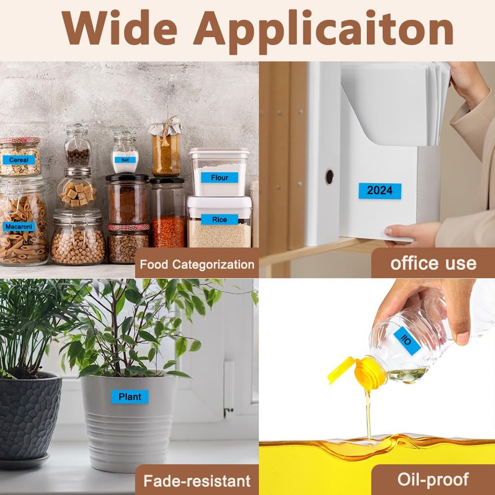 Hehua Tape Tze Tz 18mm 0.7 Laminated Blue Compatible for Brother P-Touch TZe-541 TZe541 TZ541 TZ541 Tape for Ptouch PT D400 D600 D610 P710bt, 3/4'' x 26.2ft Black on Blue, 3 Pack