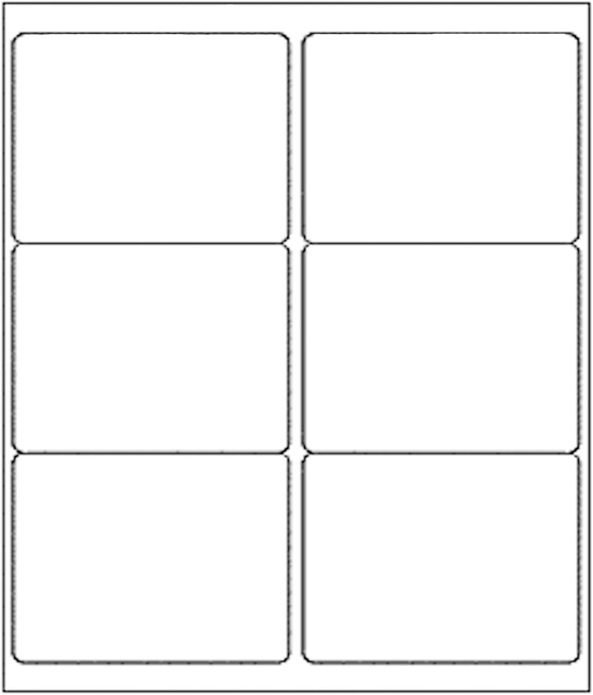 9527 Product 6 up 3-1/3 X 4 Sticker Labels Shipping Address Labels for Laser/Ink Jet Printer,100 Sheets,Total 600 Labels