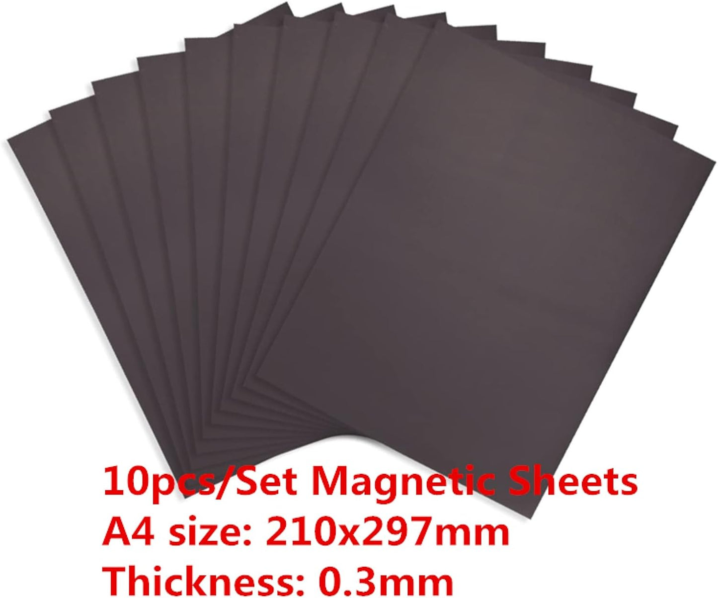 A4 Size Rubber Soft Magnet Sheets Magnetic Storage Sheet for Cutting Dies Storage 0.3mm Thick 10 Pieces Set 11.7x8.2inch Black Metal Dies Storage Sheet
