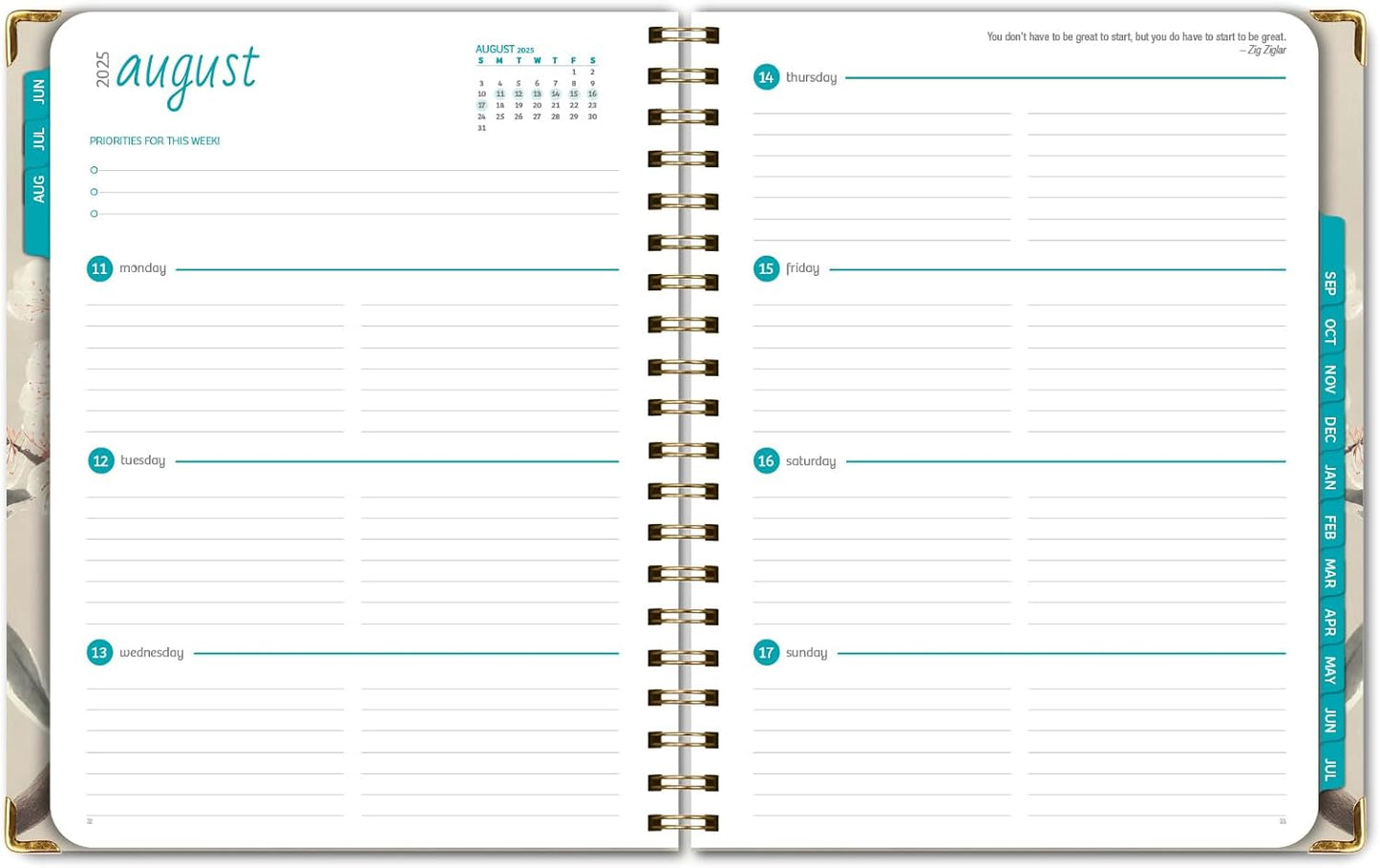 HARDCOVER Academic Year 2025-2026 Planner: (June 2025 Through July 2026) 8.5"x11" Daily Weekly Monthly Planner Yearly Agenda. Bookmark, Pocket Folder and Sticky Note Set (Orchid)