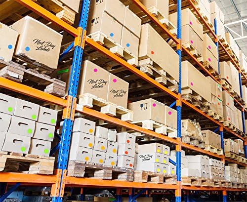 8-1/2 x 11" Neon Color High Light Fluorescent Labels for Laser & Inkjet Printer (Green Fluorescent, 1.66" Round - 24 Per Page | 2400 Labels)