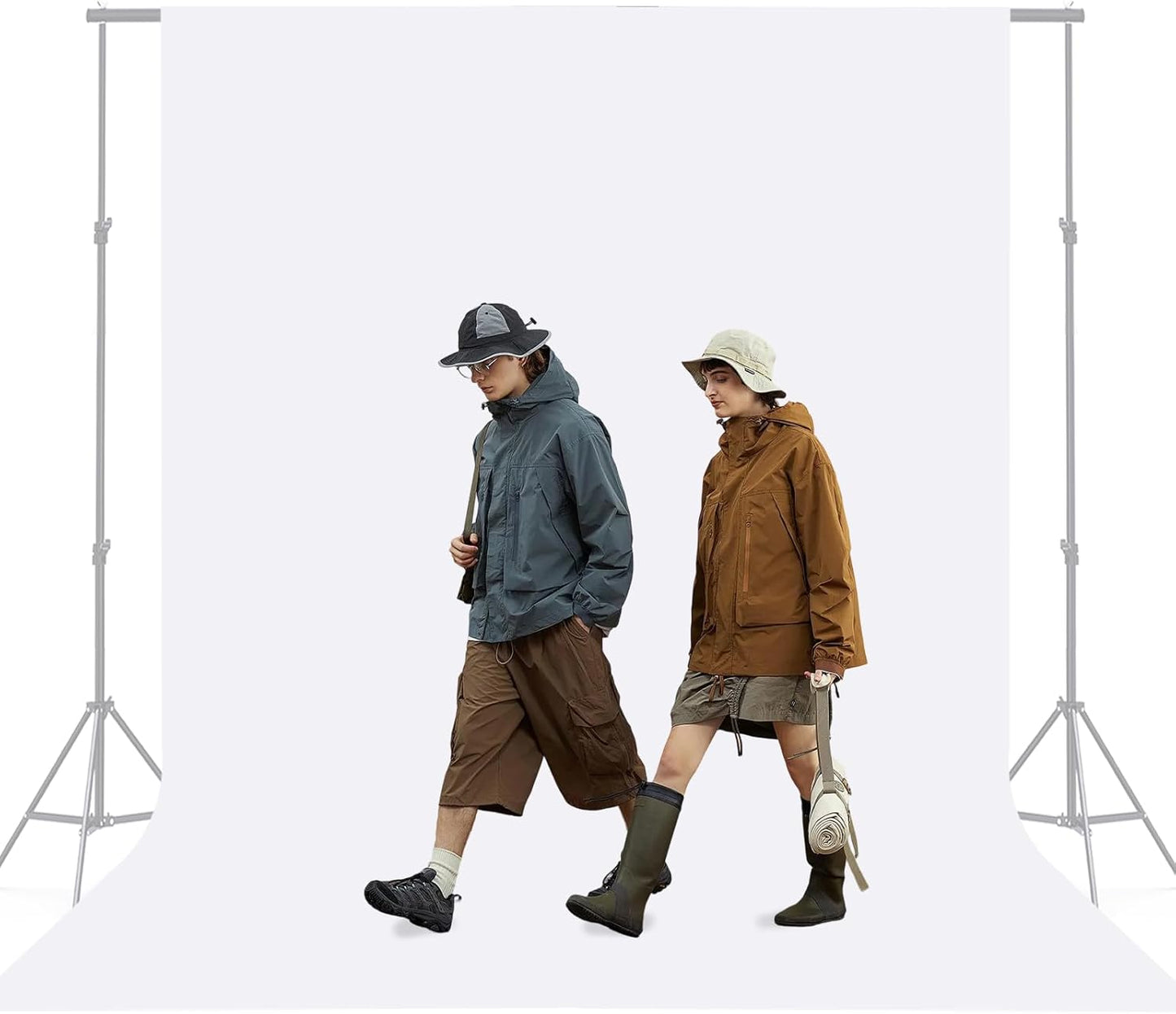 BEIYANG White Photography Backdrop, 8x10 FT White Screen Background for Photoshoot Party Curtain, Studio, Product, Portrait, Video Recording