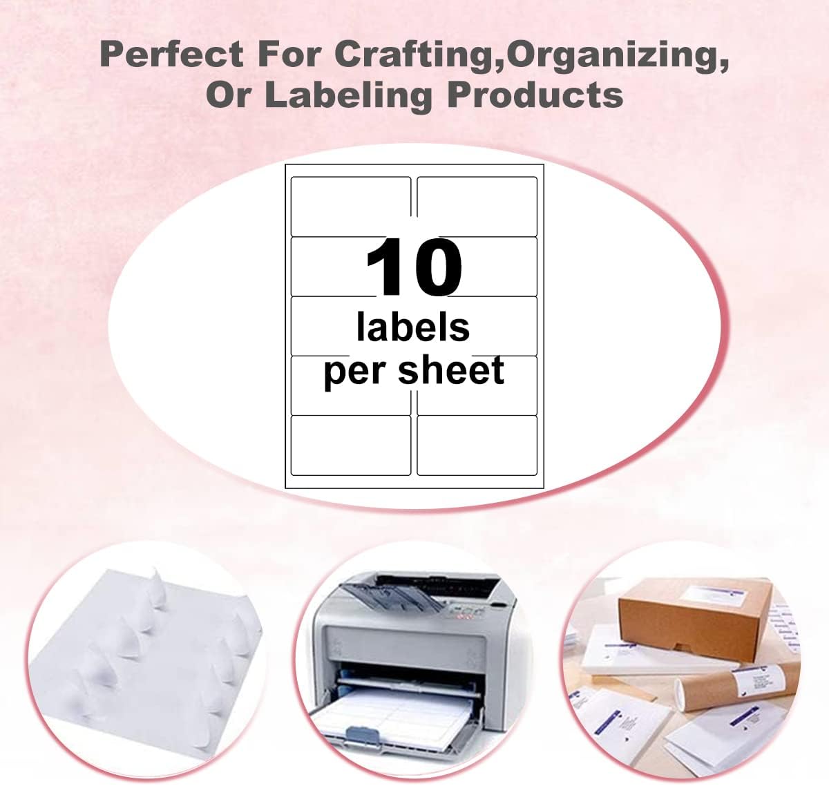 BESTEASY 10-UP Address Labels,/Address Mailing Labels 4000 Sheets Shipping Sticker Labels Compatible Laser/Ink Jet Shipping Labels(40000 Labels)