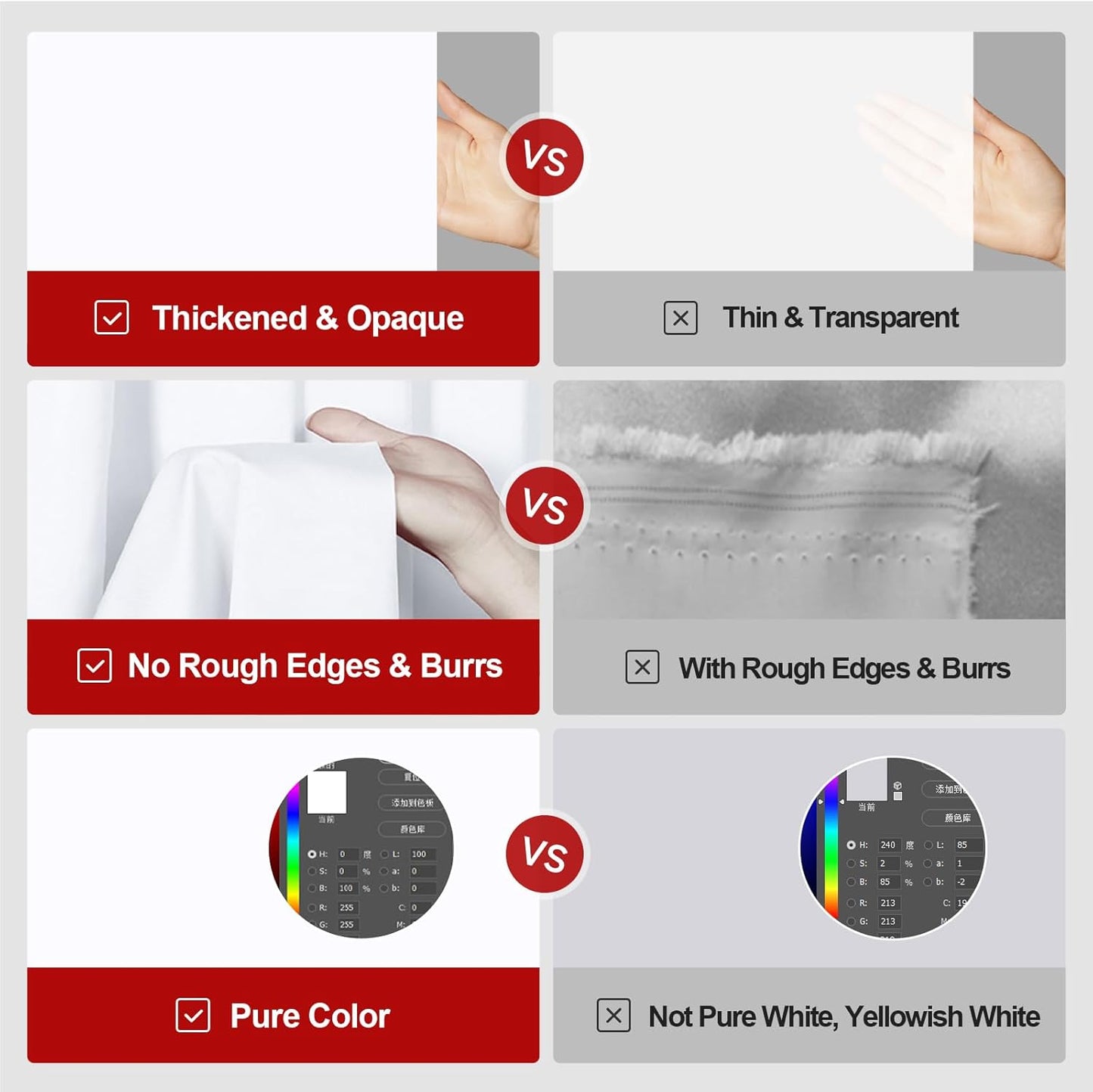 BEIYANG 6X10 Ft White Backdrop for Photography, White Screen Cloth for Product Portrait Streaming Photoshoots Studio, Background Curtain for Ins Photo, Video Recording