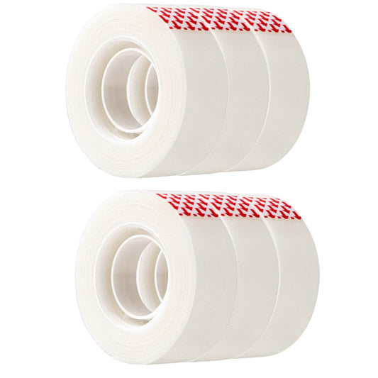 Amazon Basics Matte Finish Tape, 6 Pack, 2.1 x 0.75 inch, Translucent