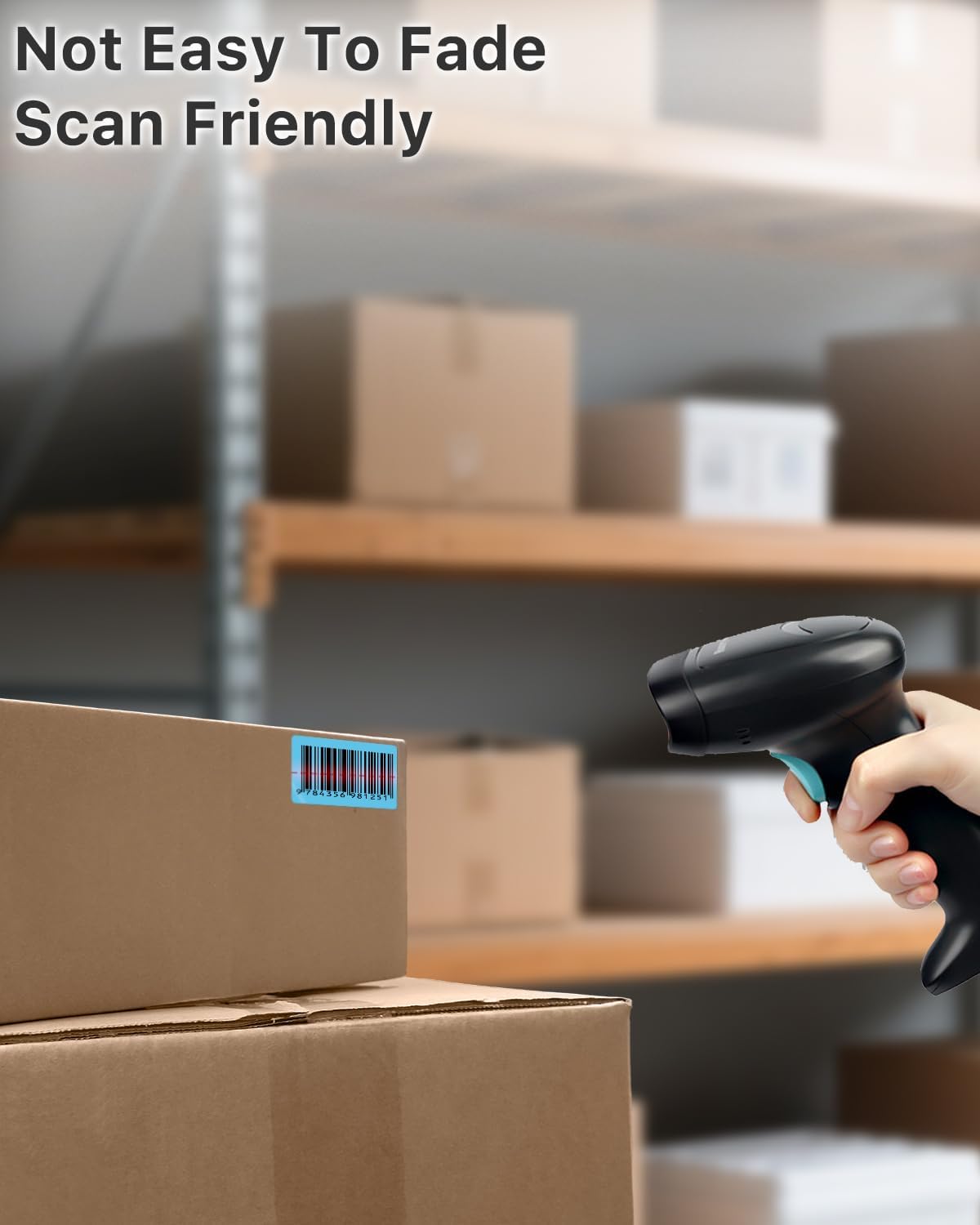 iEager 2.25x1.25 Inch Thermal Labels, Blue Durable Thermal Printer Stickers, Self-Adhesive Rectangle Shipping Label Printer Sticker for Barcode, Name, Address, 1000 Labels/Roll