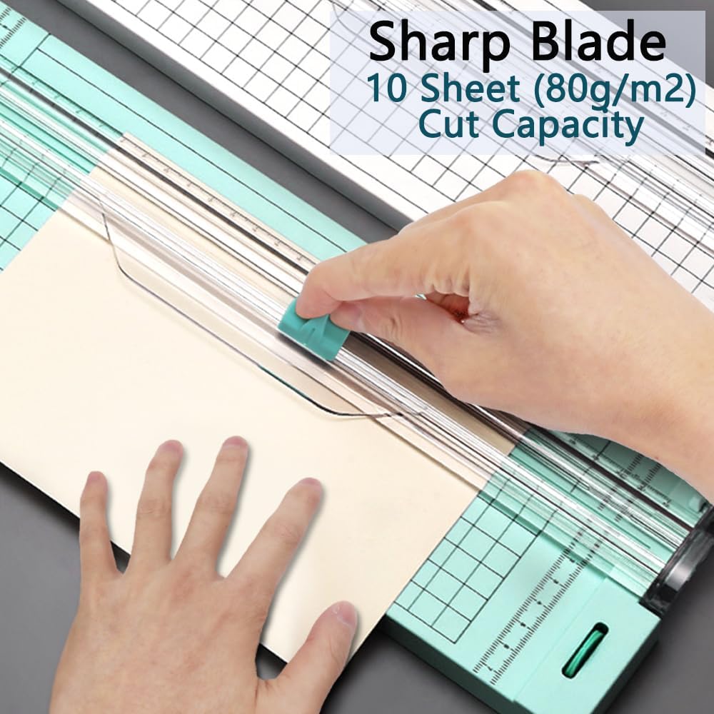 Trimmer Cutting Blades, 6Pcs Paper Cutter Replacement Blades for Paper Trimmers, Spring-Loaded Safeguard Design