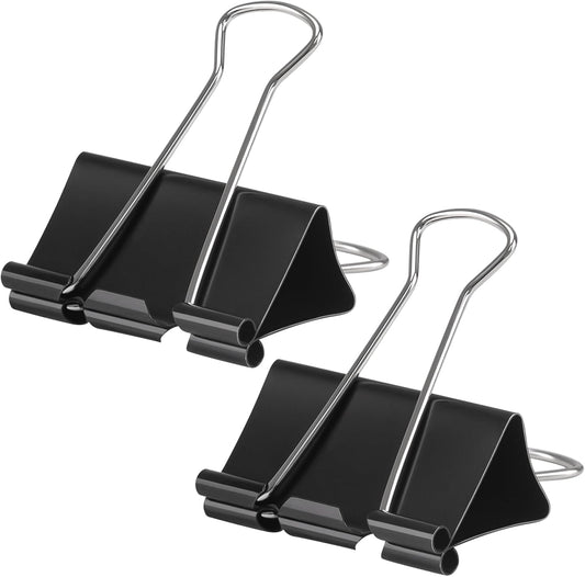 2 Inch 12 Pack Extra Large Binder Clips, Jumbo Paper Clips, Big Paper Clamps, Binder Clips Large Size for Home, School and Office Supplies