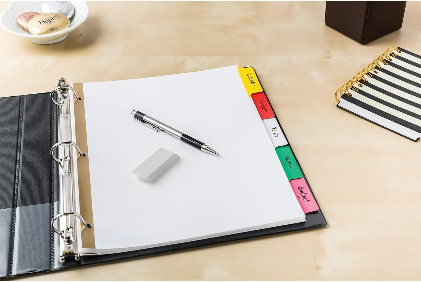 Avery Big Tab Write & Erase Dividers for 3 Ring Binders, 5-Tab Sets, Multicolor Divider Tabs, Great for Organizing Projects, Reports, Finances, and More (48-Pack of 23076)