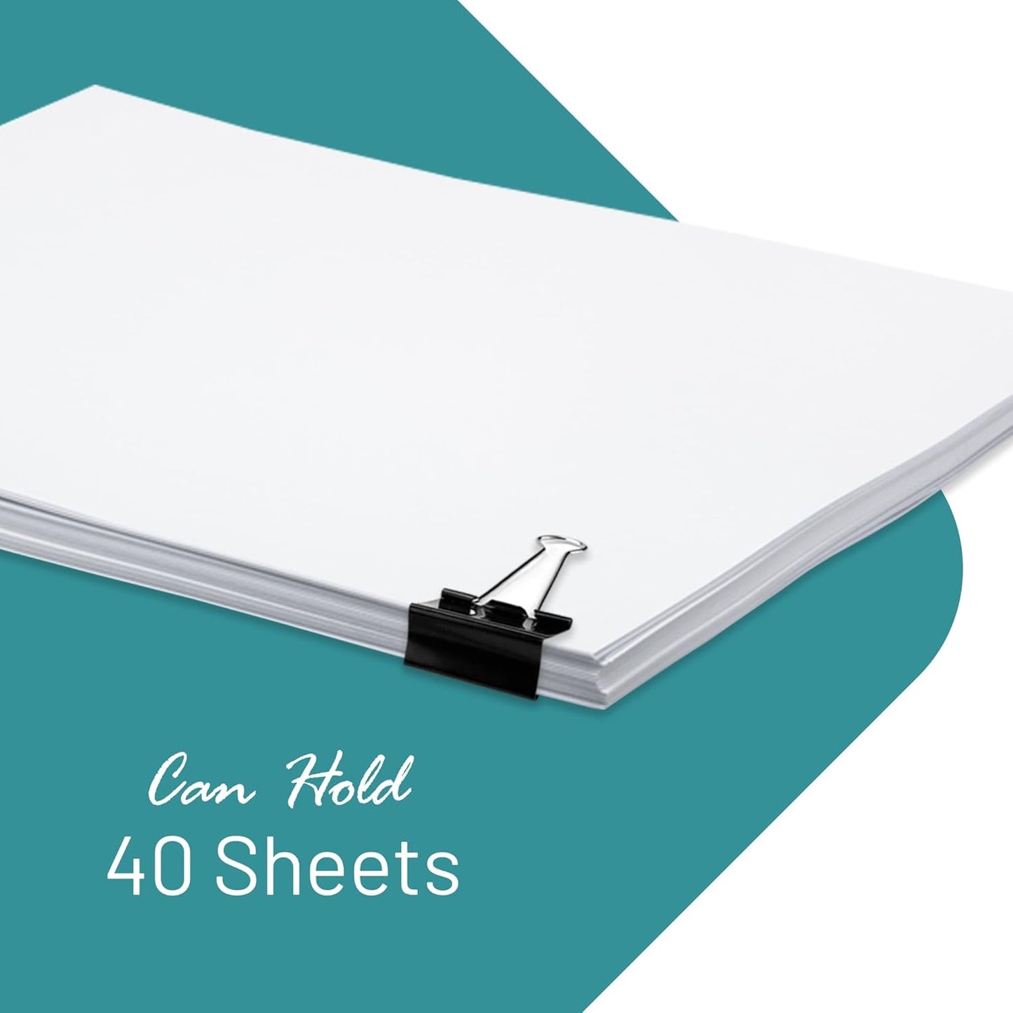 Binder Clips - 144 Small Binder Clips, 0.75 Inch Black Paper Clamps, File Clip for Home, Office and School Supplies