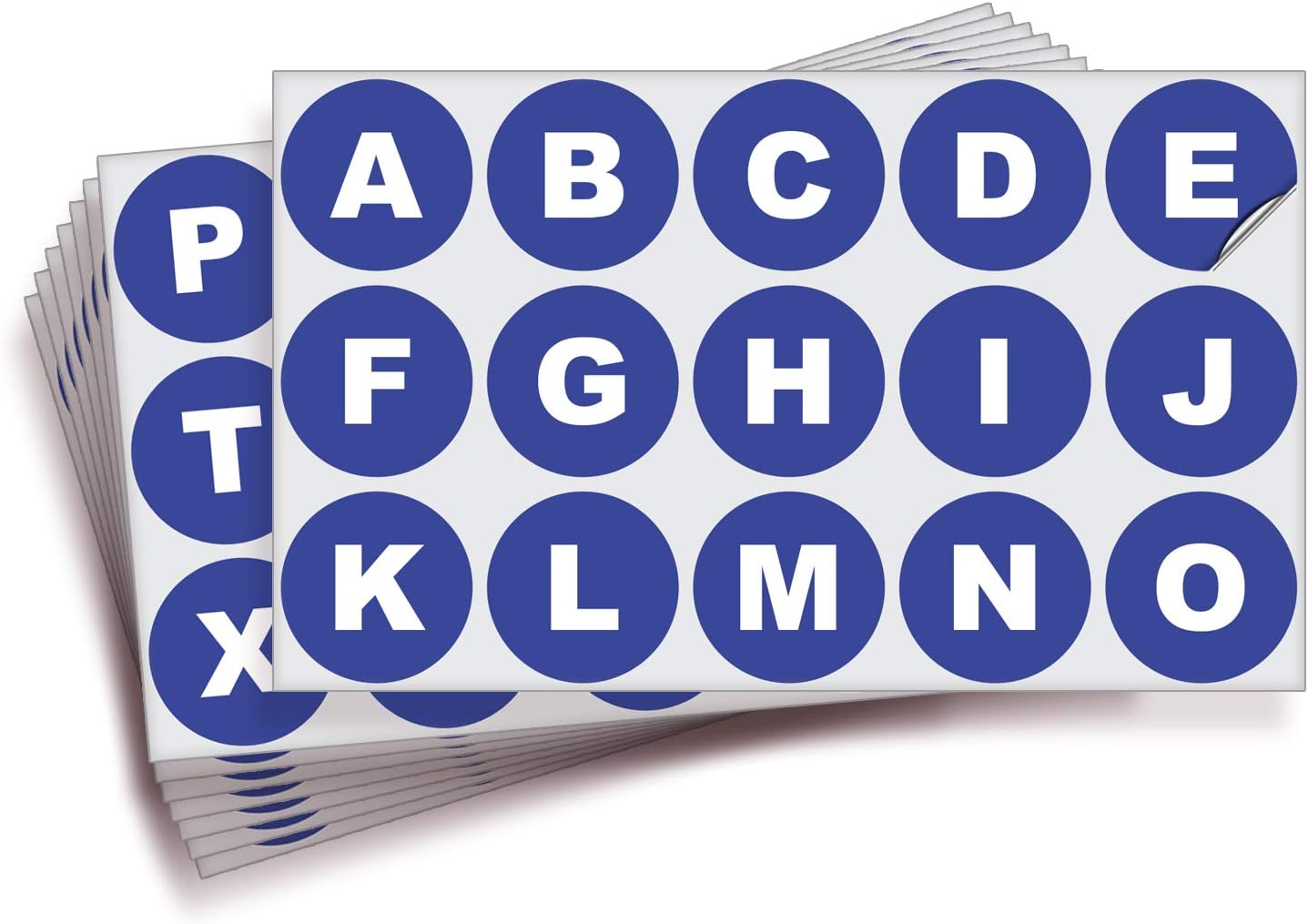 iSYFIX Blue Vinyl Letters Stickers - 2 inch Self-Adhesive, A to Z, 4 of Each Letter - Premium Decal for Indoor & Outdoor, For Inventory, Storage, Organizing, Alphabet for Boxes, Toolbox, Lockers