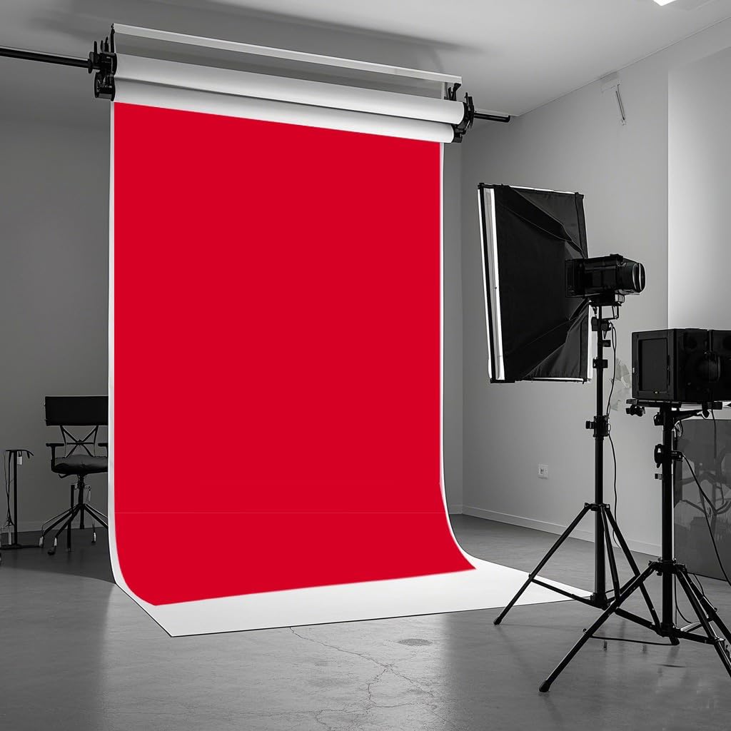 5X7ft Red Backdrop Background for Photography Photo Booth Backdrop for Photoshoot Background Screen Video Shooting Parties Curtain Back Drops