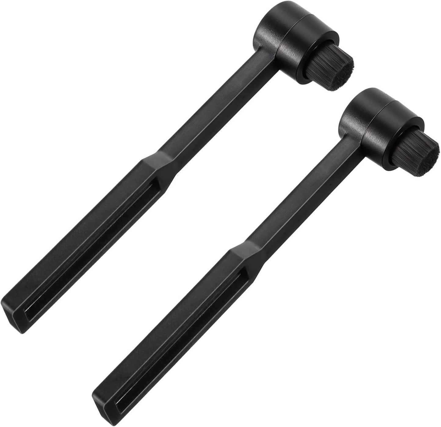 2 Pieces Turntable Stylus Cleaning Brush, Vinyl Record Cleaning Brush Needles Carbon Fiber Vinyl Record Cleaner Anti-Static Stylus Cleaner Brushes for Records Needles Cleanings Dirt and Dust, Black