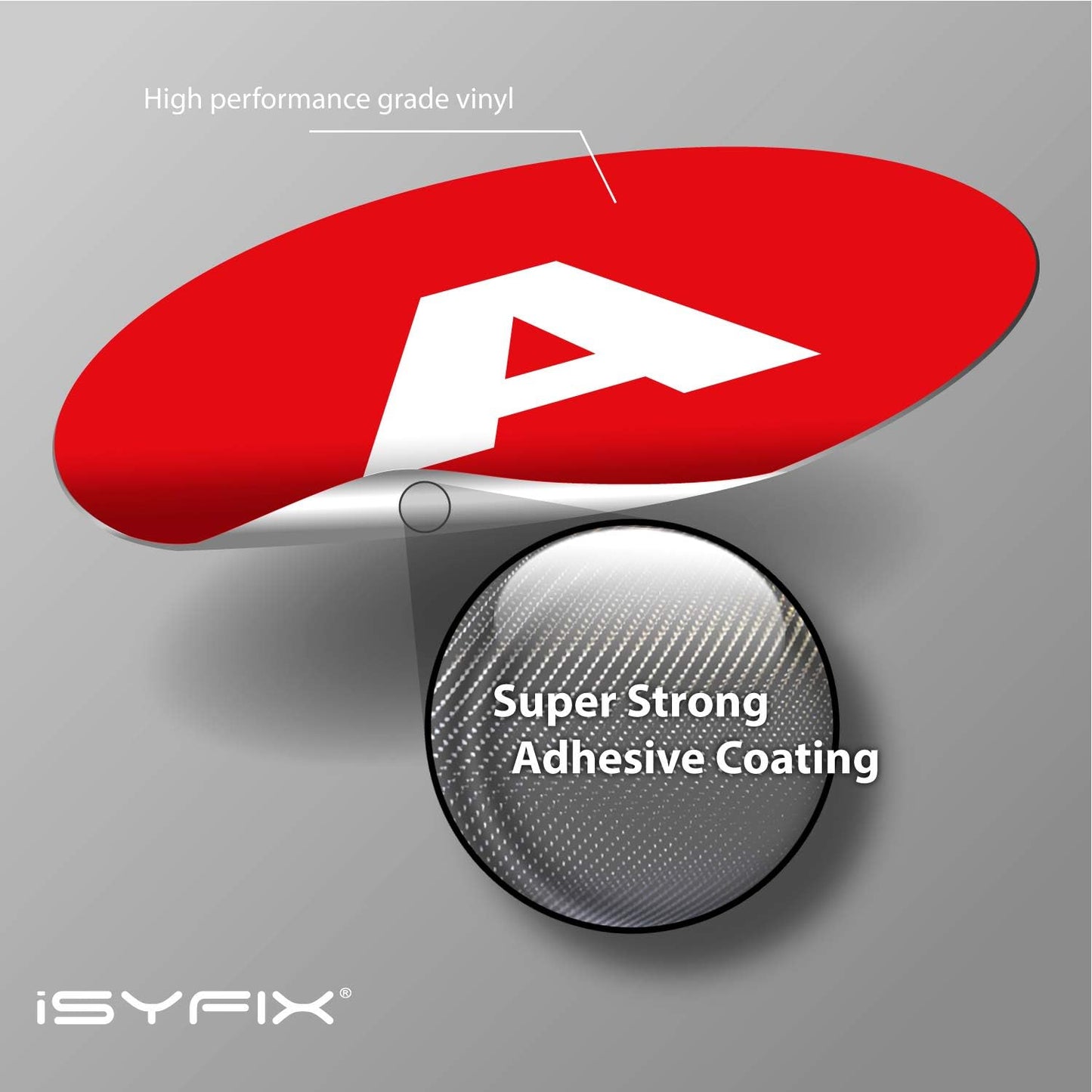 iSYFIX Red Vinyl Letters Stickers - 2 inch Self-Adhesive, A to Z, 4 of Each Letter - Premium Decal for Indoor & Outdoor, For Inventory, Storage, Organizing, Alphabet for Boxes, Toolbox, Lockers & More