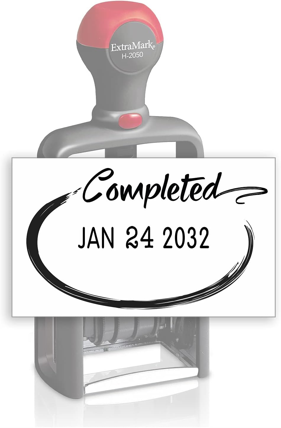 Heavy Duty Style Office Date Stamp with Completed - Self Inking Dater - Style C - Black Ink Color