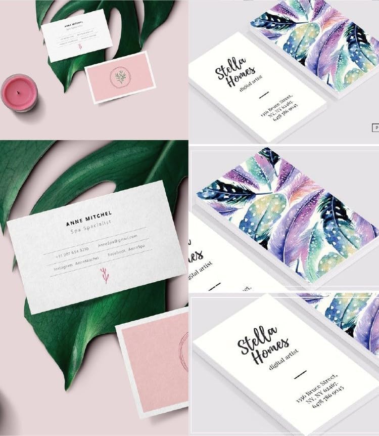 100pcs custom business cards thank you cards with logo picture 300gsm coated paper laminate two-sided printed (style 9)