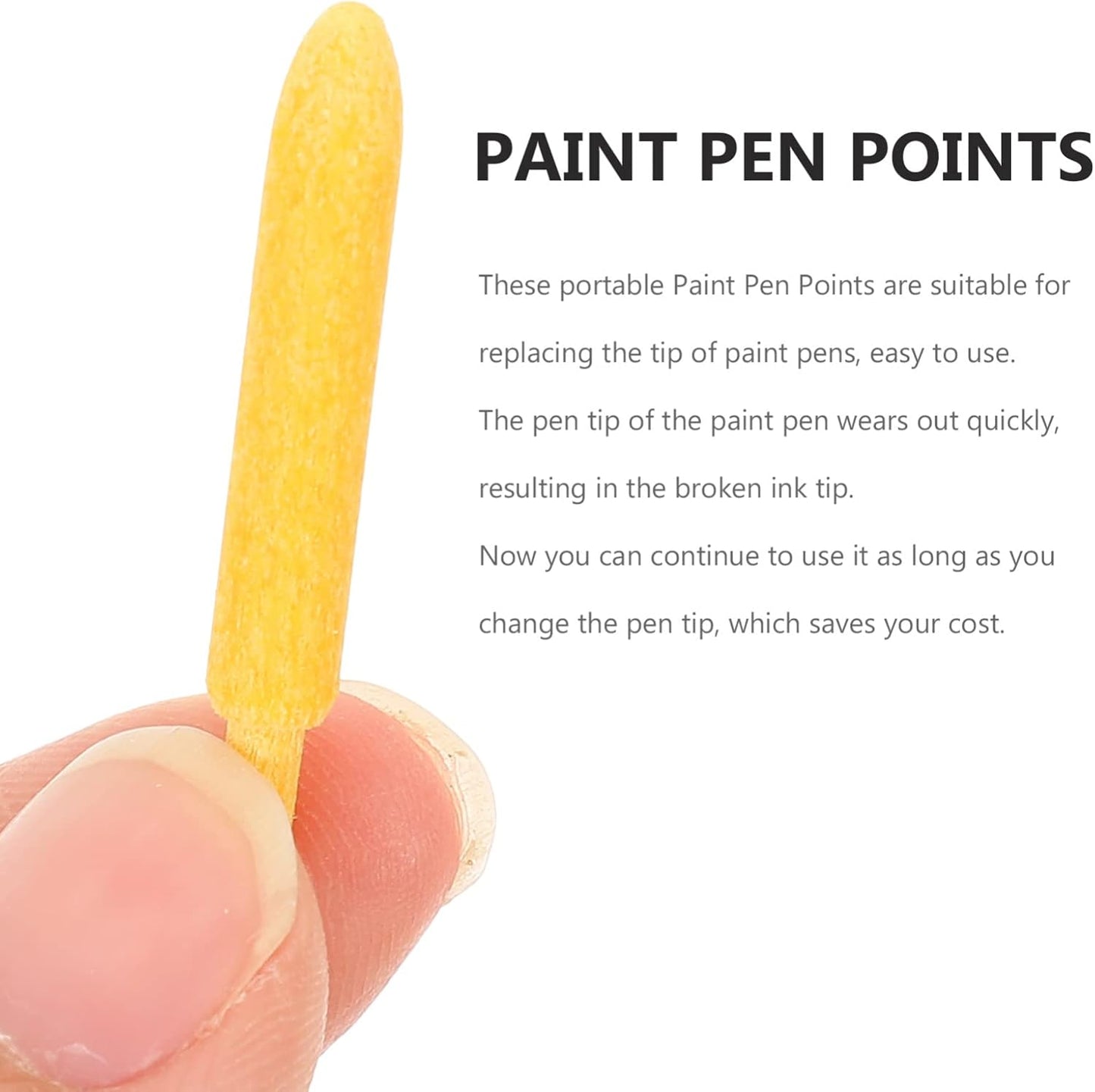 Kisangel 25Pcs Paint Marker Nibs Replacement Painting Pens Tips Permanent Marker Pen Points for Writing Stuff Devices