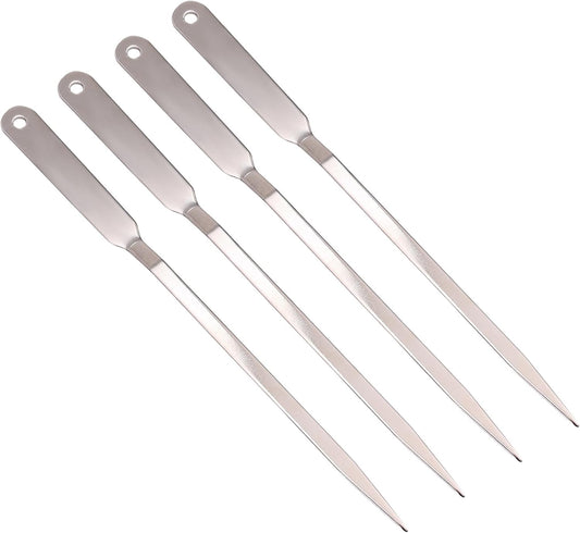 4pcs Letter Opener Envelope Slitter, Stainless Steel Mail Opener Tool Envelope Wrapping Paper Cutter for Home Office School Opening Mail Gift Wrap (Silver)