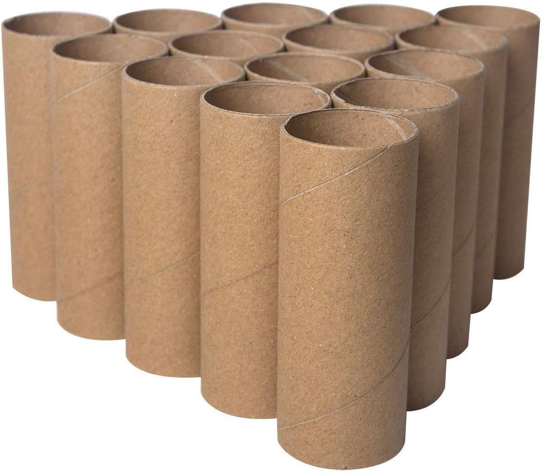 128 Pack Thick Cardboard Tubes for Crafts - Bulk Craft Rolls - Round Cardboard Tubes - Craft Tubes - Toilet Paper Rolls Crafts - Paper Tube For Crafts - Craft Round Tubes 1.57 x 3.9 Inches - Brown