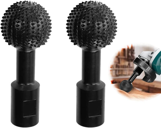 2 Pcs Sphere Rotary Burr with 5/8-11 Threads for 4 1/2 and 5 Inch Angle Grinder, Wood Carving Burrs for Carving Grinding Polishing Engraving
