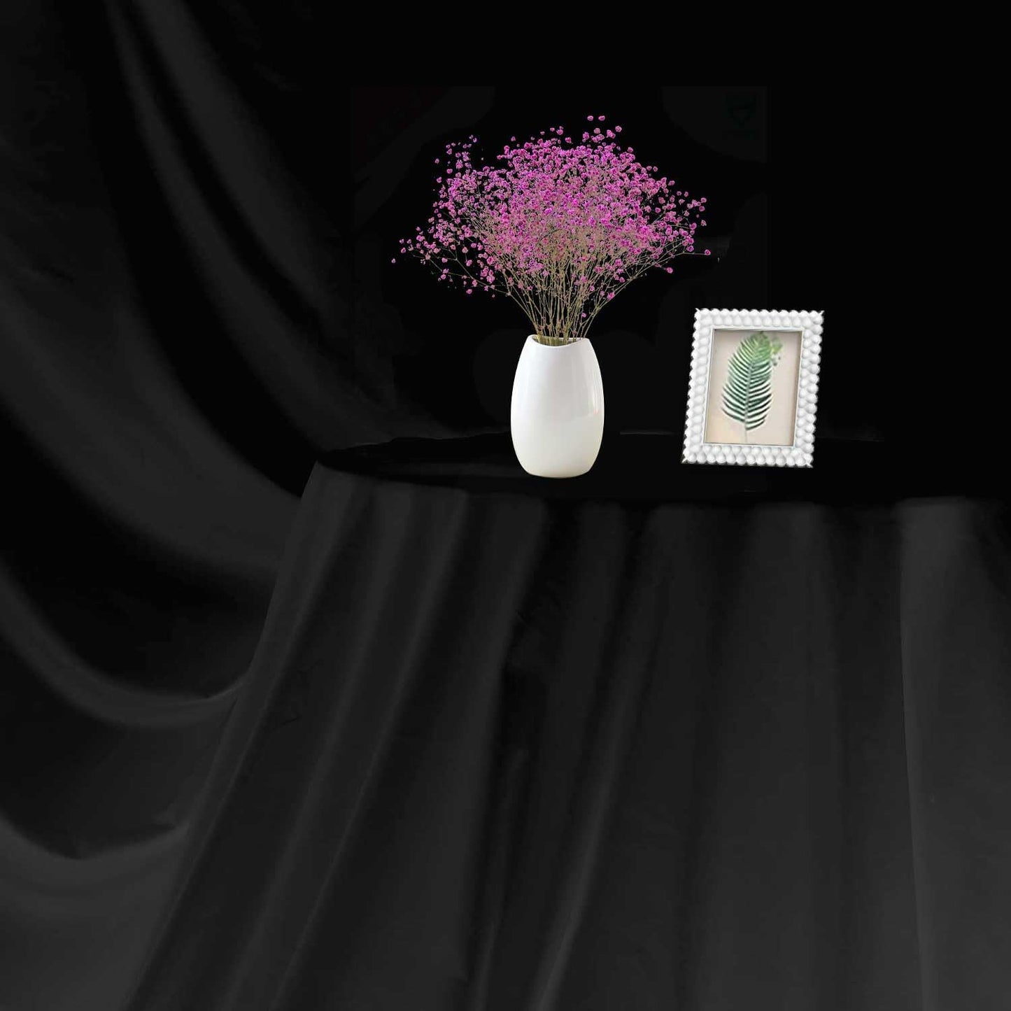 Black Photo Backdrop for Photoshoot Black Background for Photography Photo Backdrop Curtain for Party 5 x 7 FT