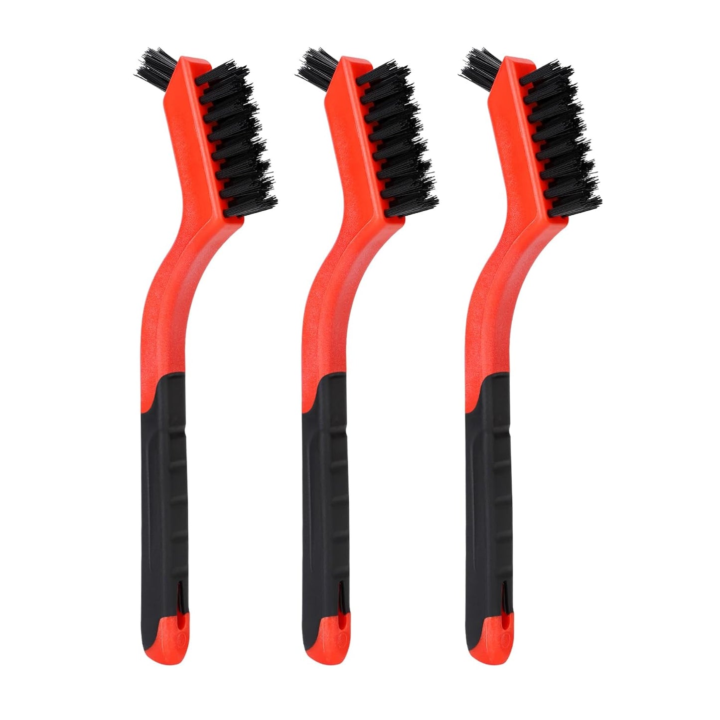3pcs Nylon Brushes for Cleaning, Small Cleaning Brushes for Tight Spaces, Car Detailing Brush Set for Cleaning Dust in Holes