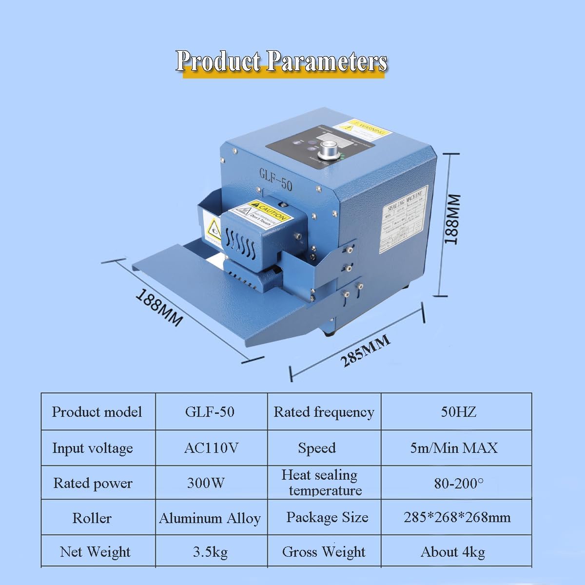 Heat Sealer Machine,Automatic Food Plastic Bag Heat Sealing Machine, Continuous Roller Sealer Temperature Control, Commercial Plastic Bag Sealer For Cookies,Small Shops,Home Kitchen