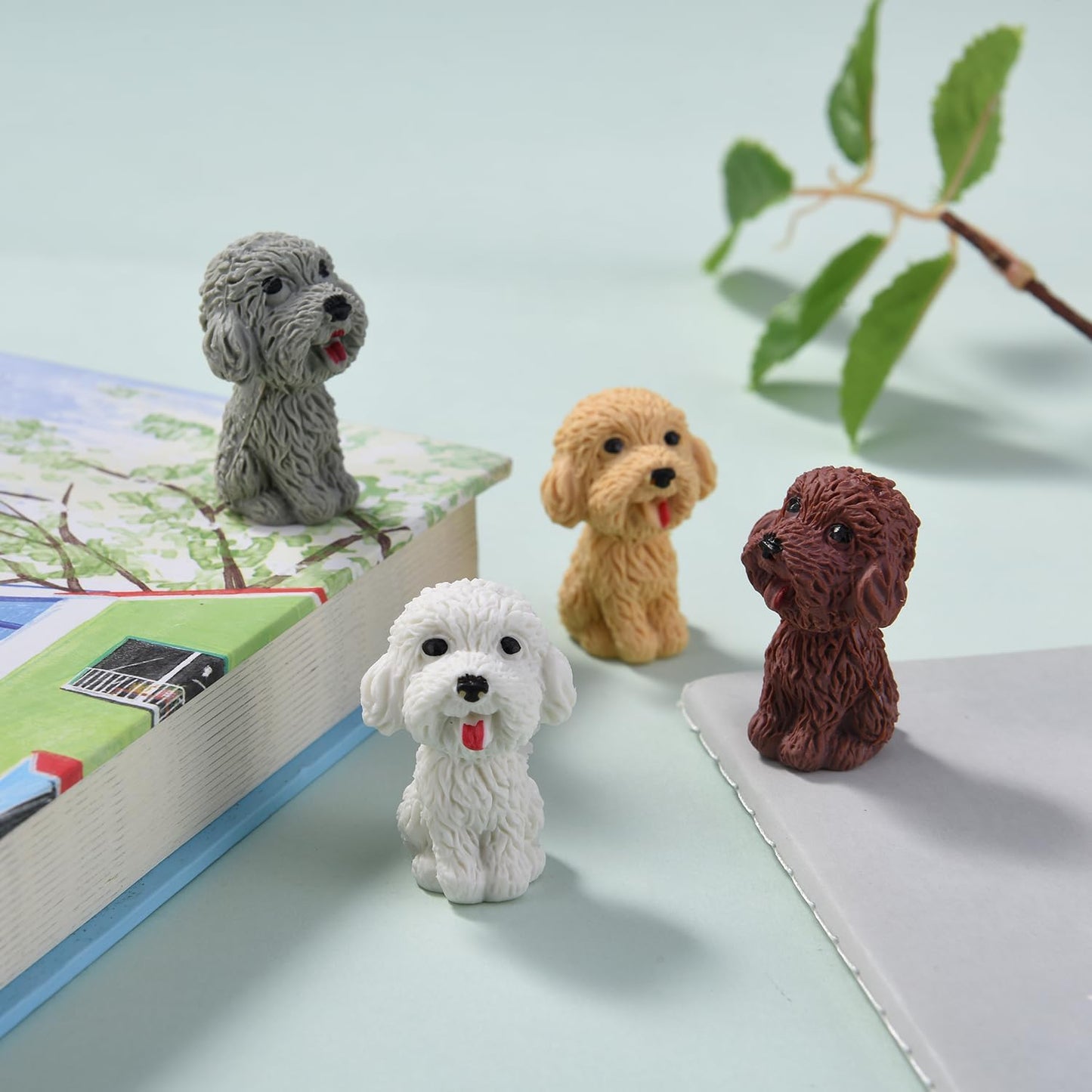 20 Pack Teddy Dog Pencil Top Erasers for Kids, 3D Animal Erasers for Boys and Girls, Fun Take Apart Erasers for School Supplies Prize Gifts Party Favors