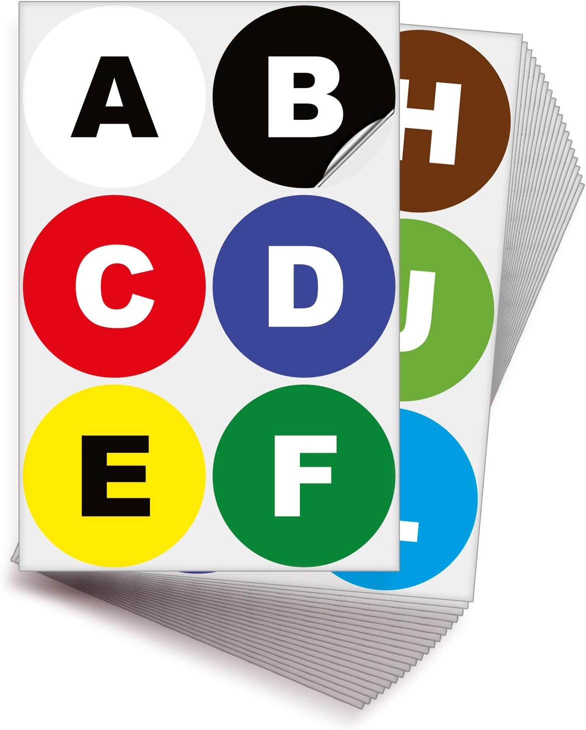 iSYFIX Multicolor Vinyl Letters Stickers - 4 inch Self-Adhesive, A to Z, 4 of Each Letter - Decal for Indoor & Outdoor, for Inventory, Storage, Organizing, Alphabet for Box, Toolbox, Locker & More