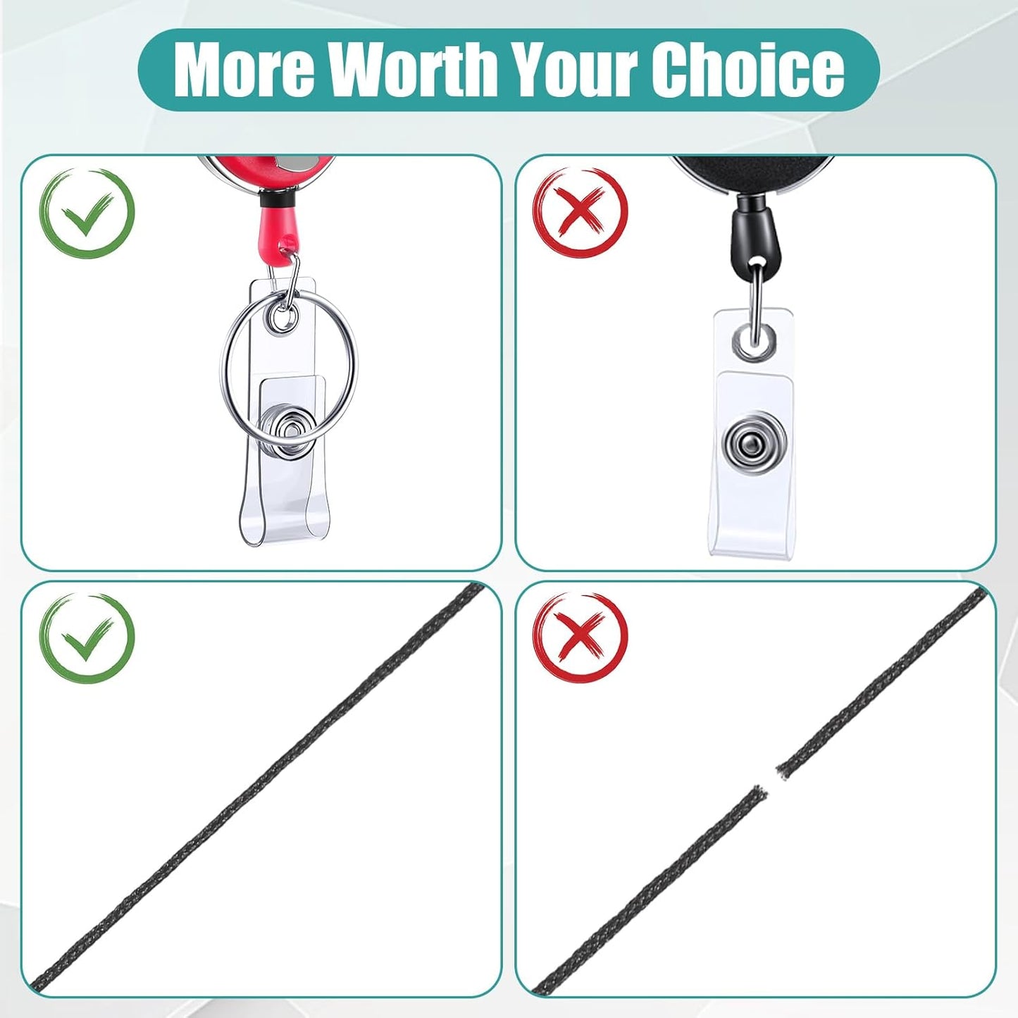 Honoson 30 Pcs Heavy Duty Retractable Badge Reels Batch ID Badge Holder Retractable Clip Bulk Key Holder with Ring for Office Worker Employee, Doctor Nurse Gifts (Vibrant Color)